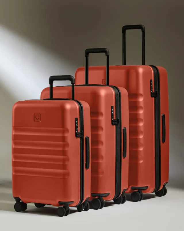 Large Carry-on Luggage Set in Buckthorn Red - Icon Stripe sold by Antler