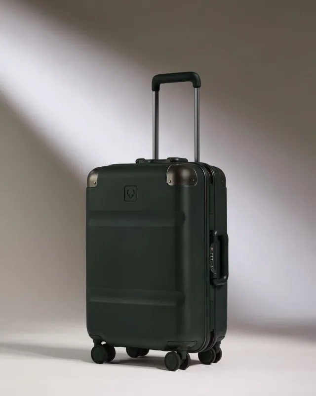 Carry-On Luggage in Dark Forest Green - Heritage Stripe made by Antler