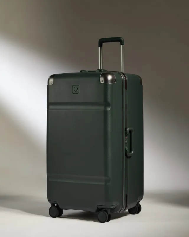 Trunk Luggage in Dark Forest Green - Heritage Stripe sold by Antler