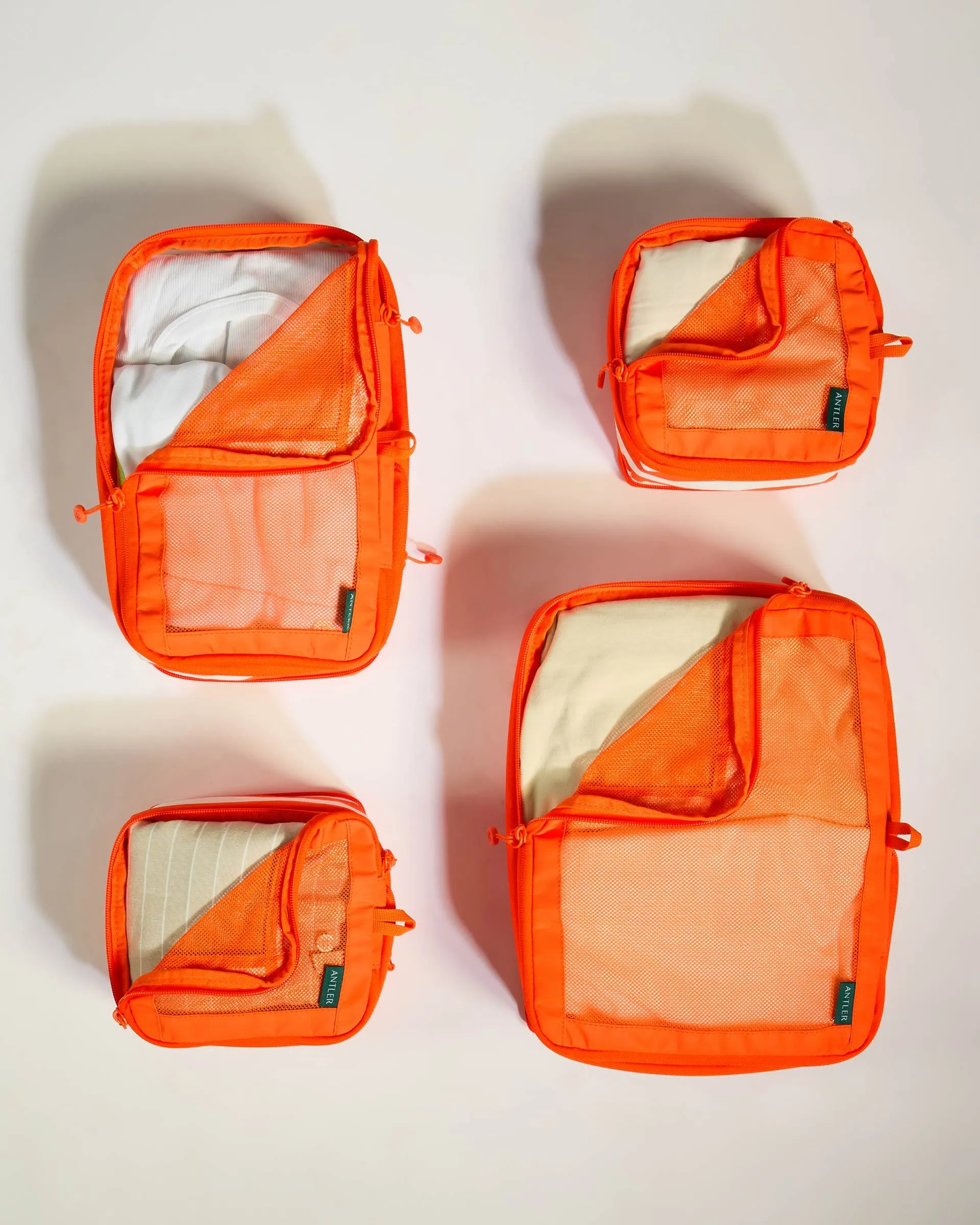 Stripe Packing Cubes in Coral - Set of 4 - Summer Capsule sold by Antler product image thumbnail 3