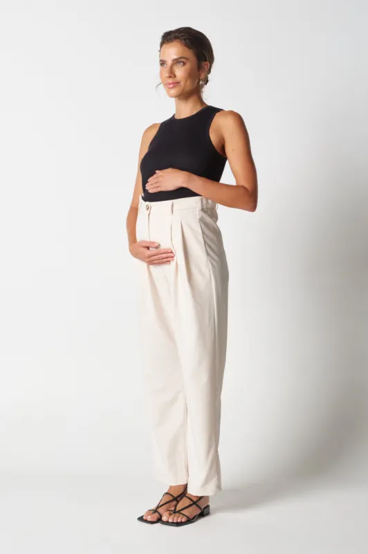 Sadie Adjustable Tailored Trouser - Cream sold by Apero Label