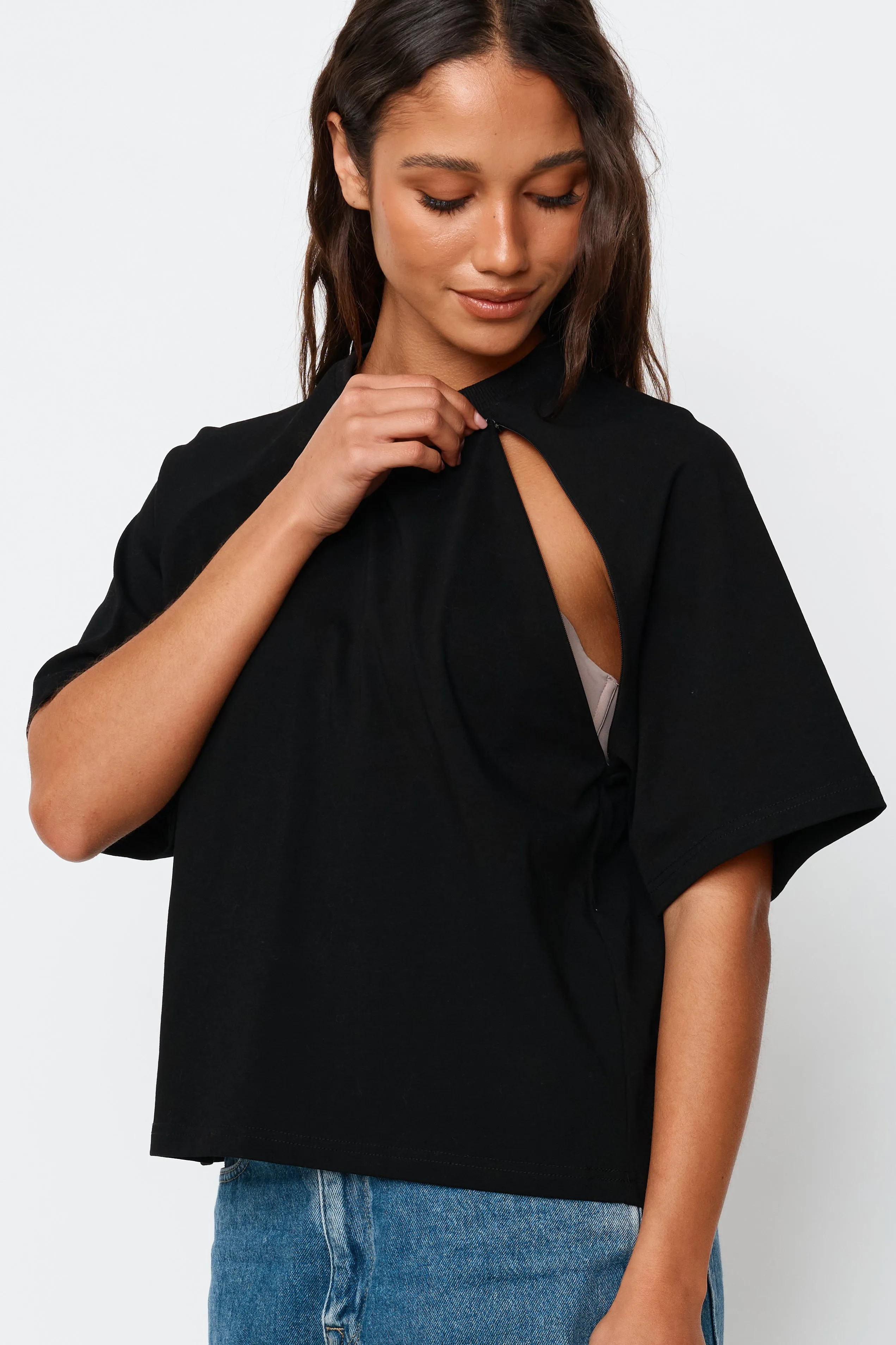 Classique Box-Cut Tee - Black sold by Apero Label product image thumbnail 2