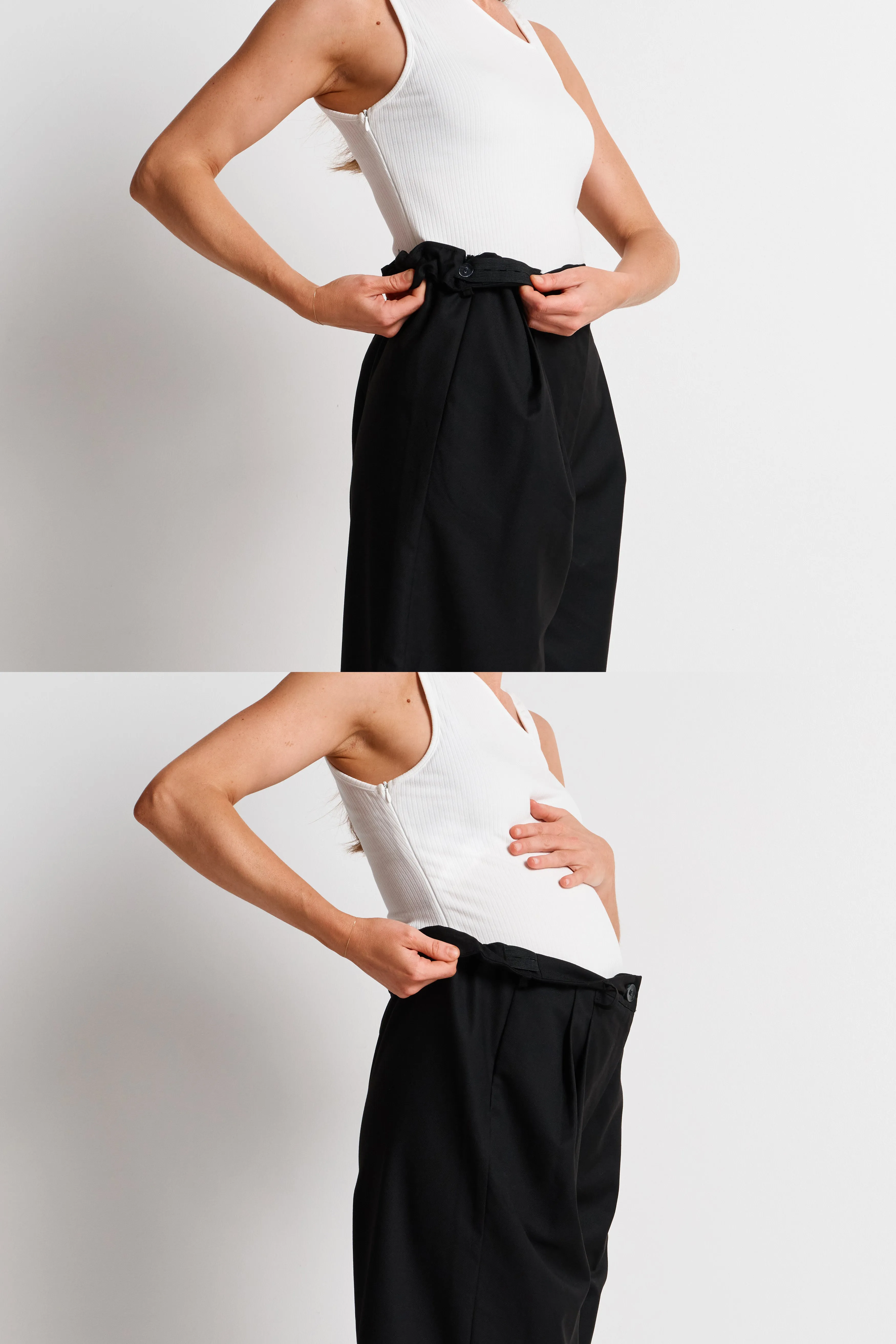 Zadie Adjustable Wide Leg Trouser - Black sold by Apero Label product image thumbnail 3