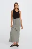 Lulu Column Knit Maxi Skirt - Khaki sold by Apero Label