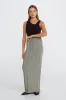 Lulu Column Knit Maxi Skirt - Khaki sold by Apero Label