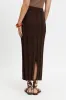 Lulu Column Knit Midi Skirt - Chocolate sold by Apero Label
