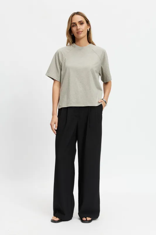 Classique Box-Cut Tee - Stone Marle sold by Apero Label