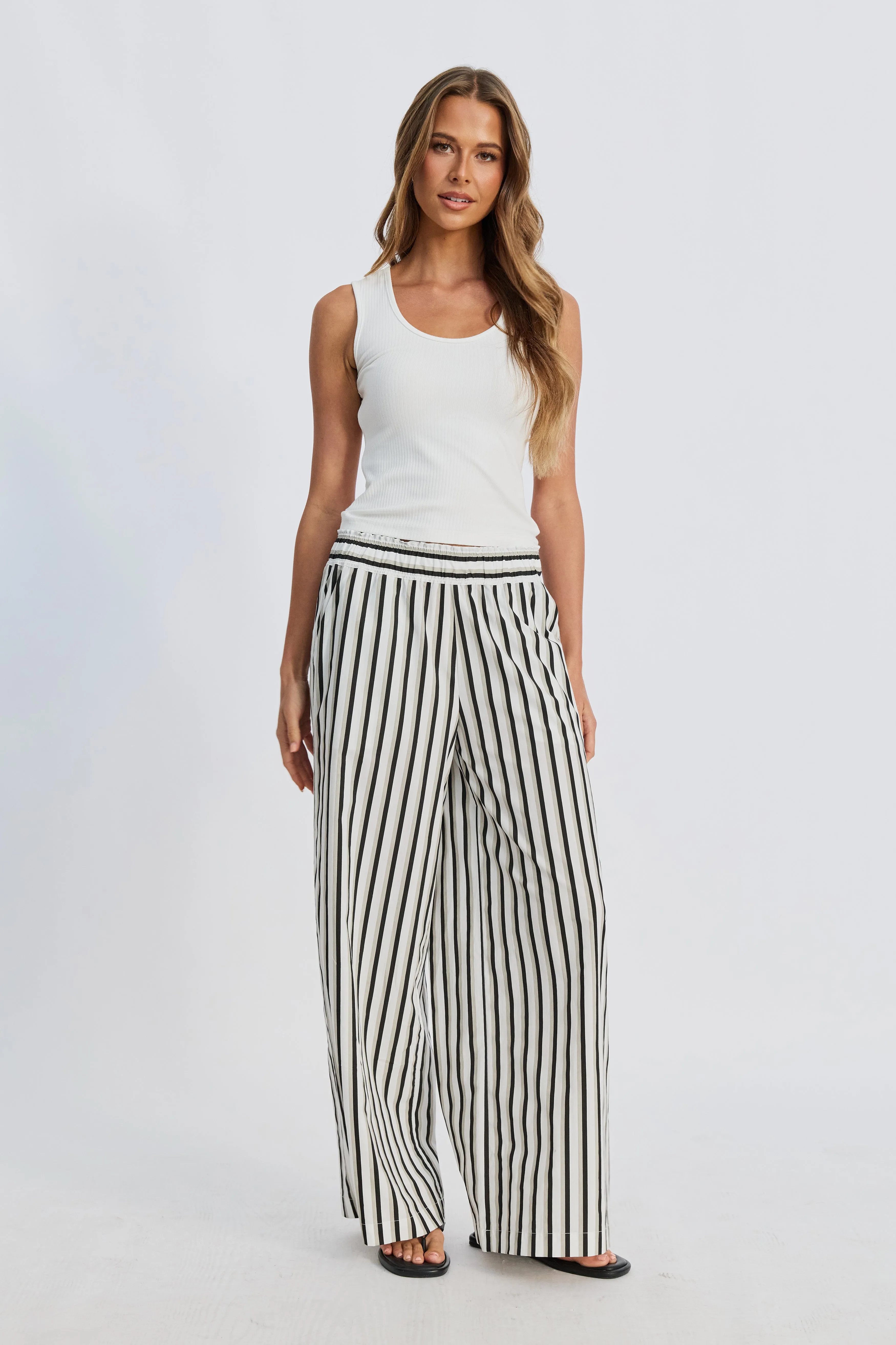 Esta Reversible Ribbed Scoop Neck Tank - White sold by Apero Label