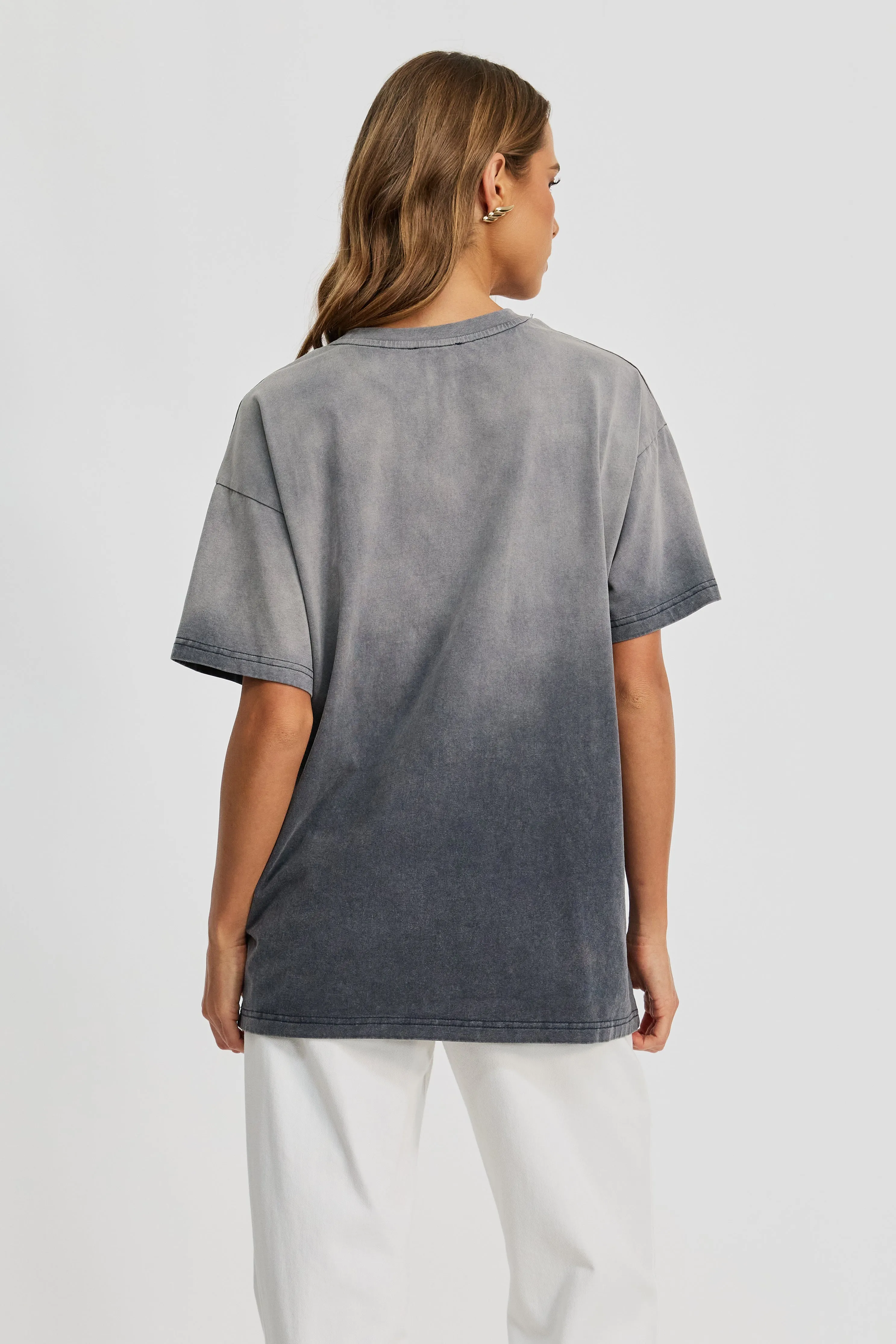 Grande Washed Longline Tee - Washed Slate sold by Apero Label product image thumbnail 5