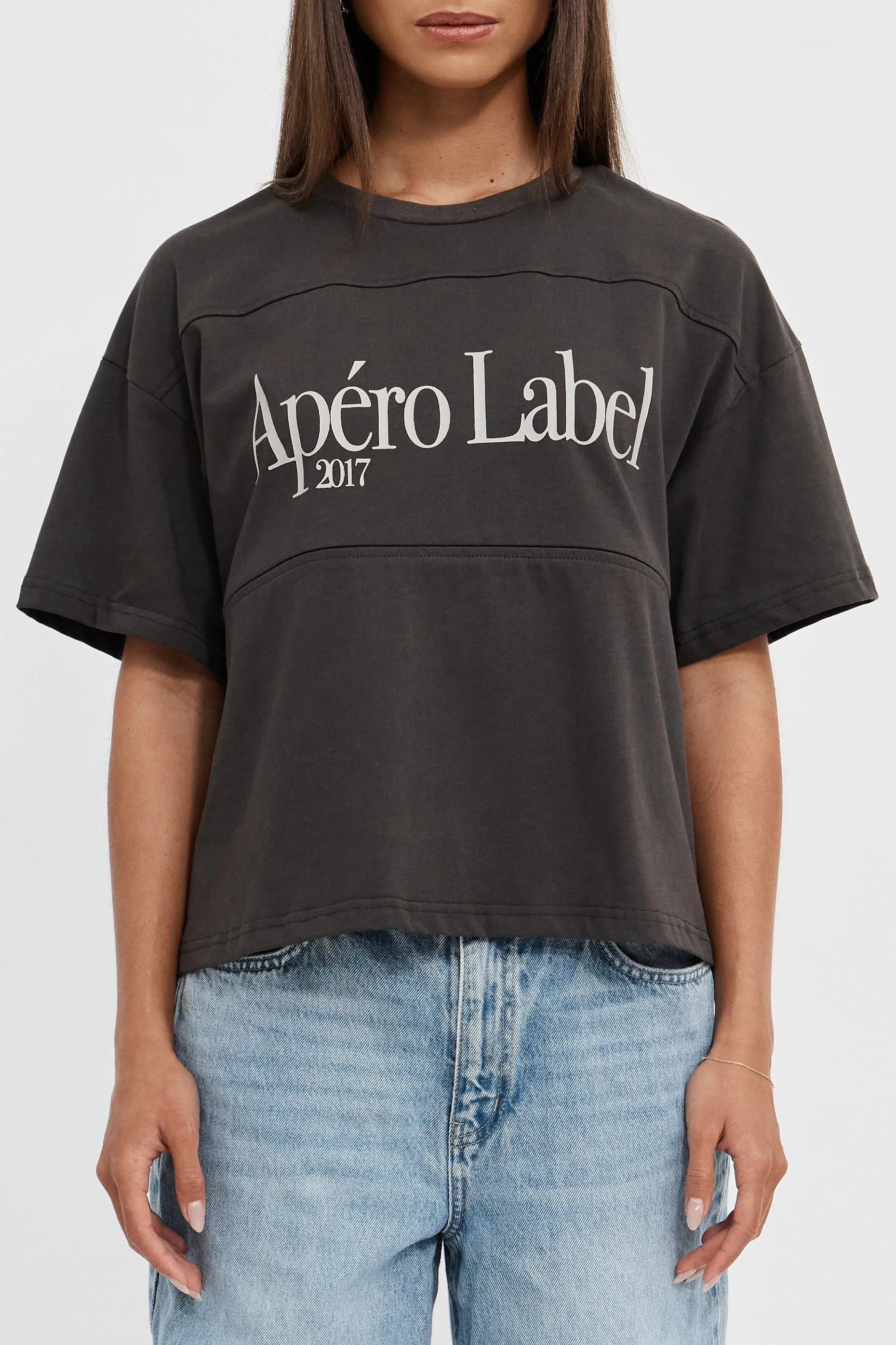 Icon Printed Drop-Shoulder Tee - Charcoal sold by Apero Label product image thumbnail 3