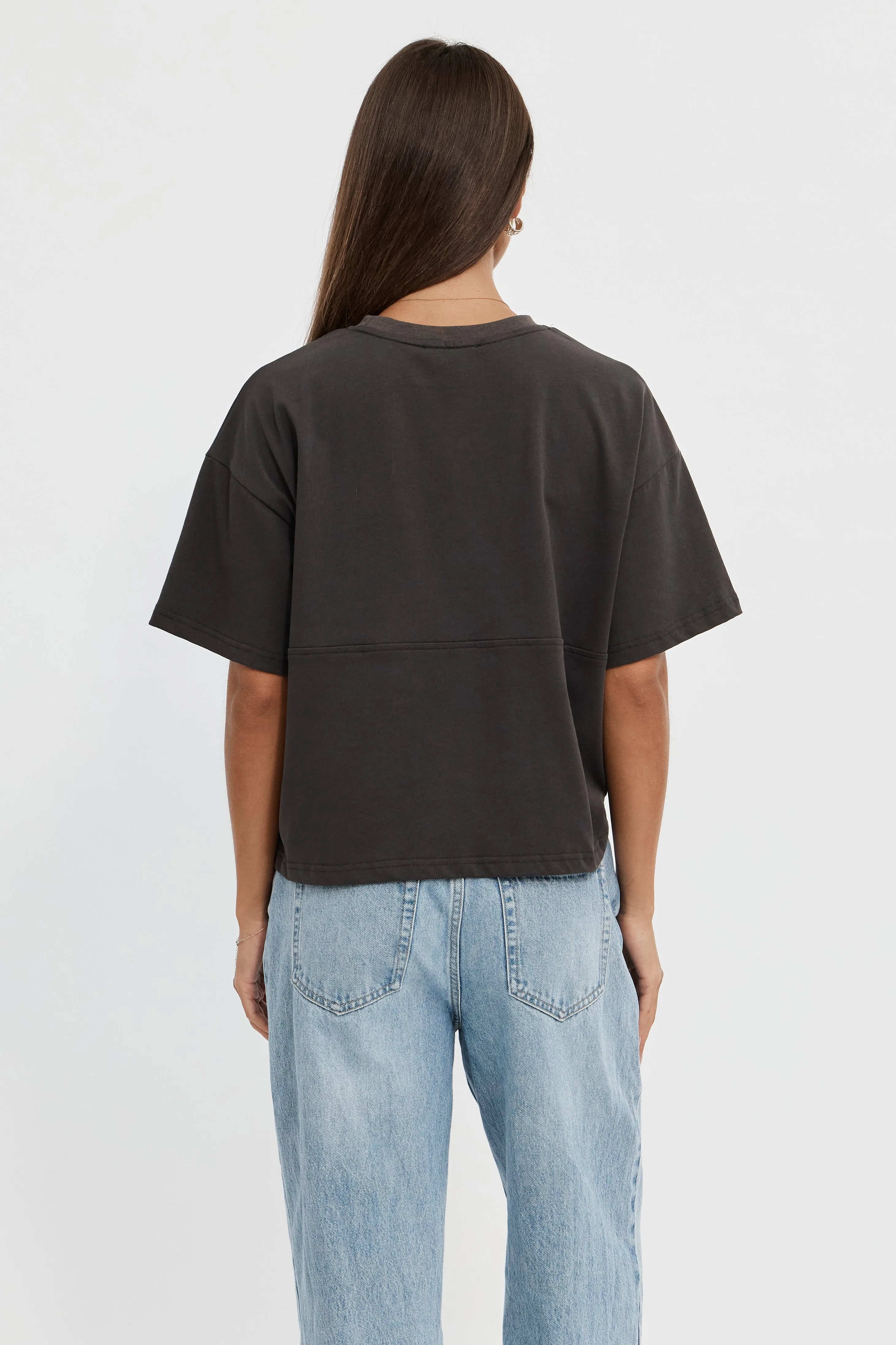 Icon Printed Drop-Shoulder Tee - Charcoal sold by Apero Label product image thumbnail 5