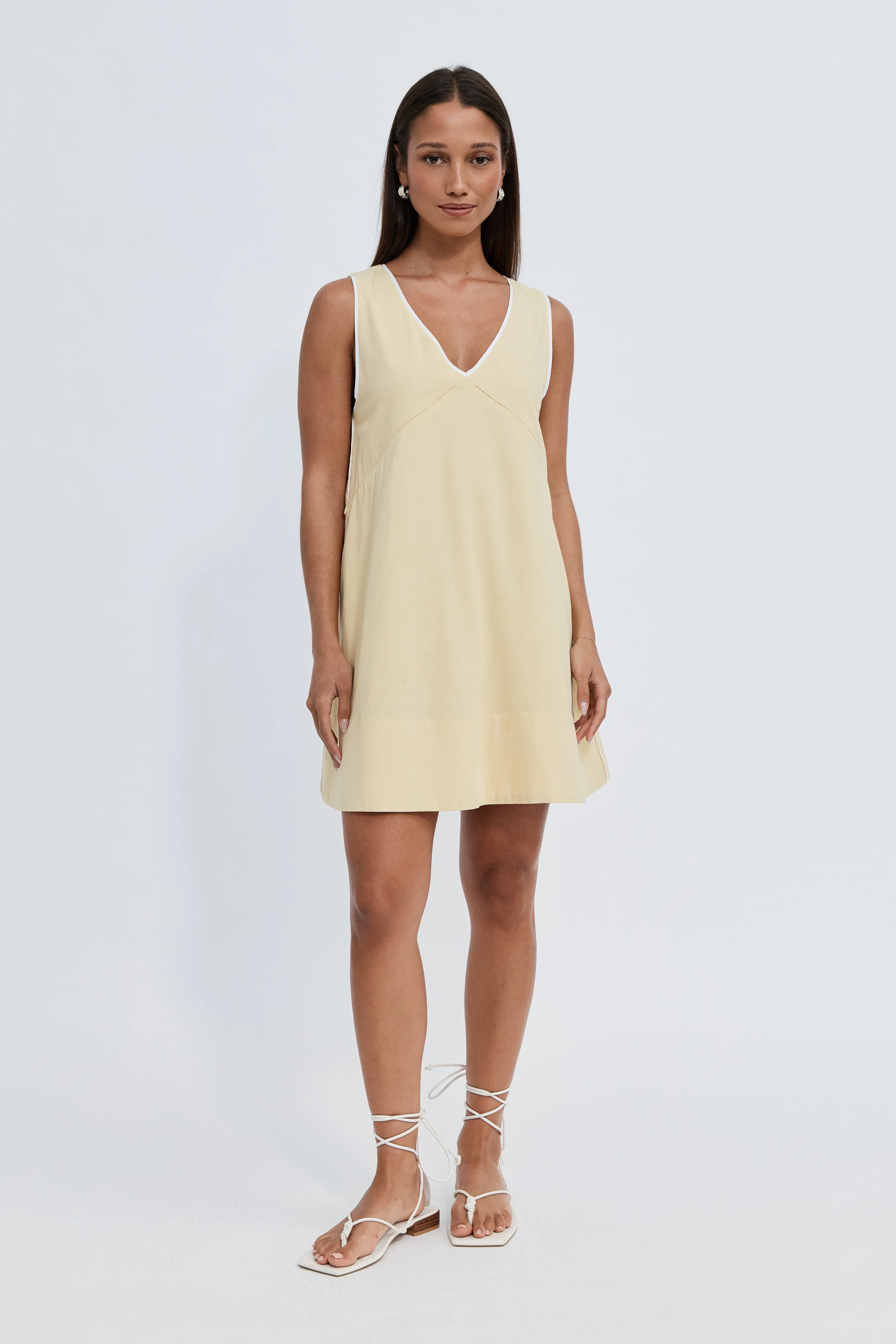 Ariel Shift Dress - Lemon sold by Apero Label