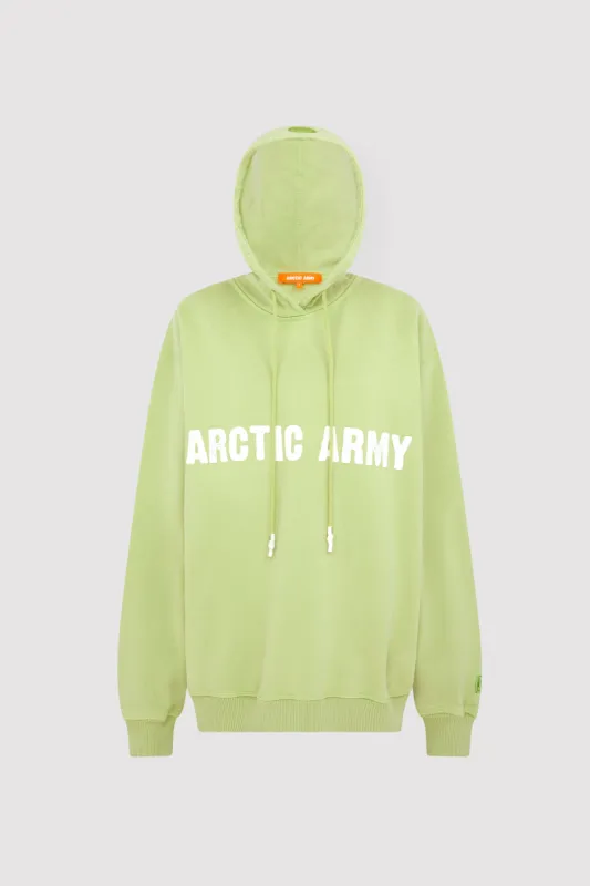 Women's AA Hoodie in Washed Pistachio sold by Arctic Army