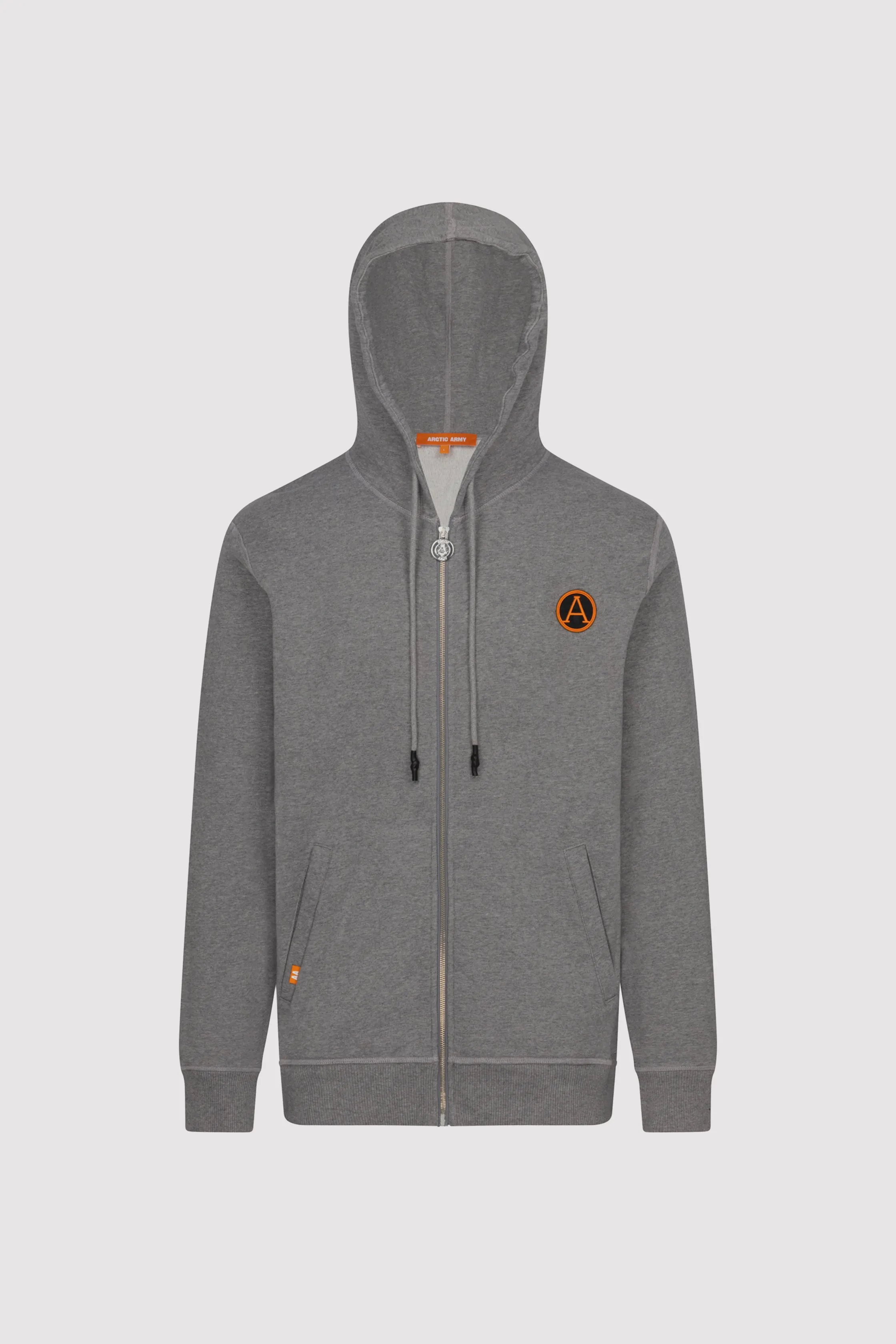 Men's Badge Hoodie in Grey sold by Arctic Army