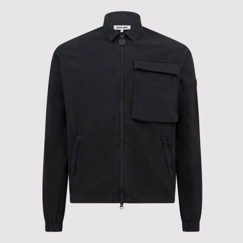 Men's Cargo Pocket LS Shirt in Washed Black sold by Arctic Army