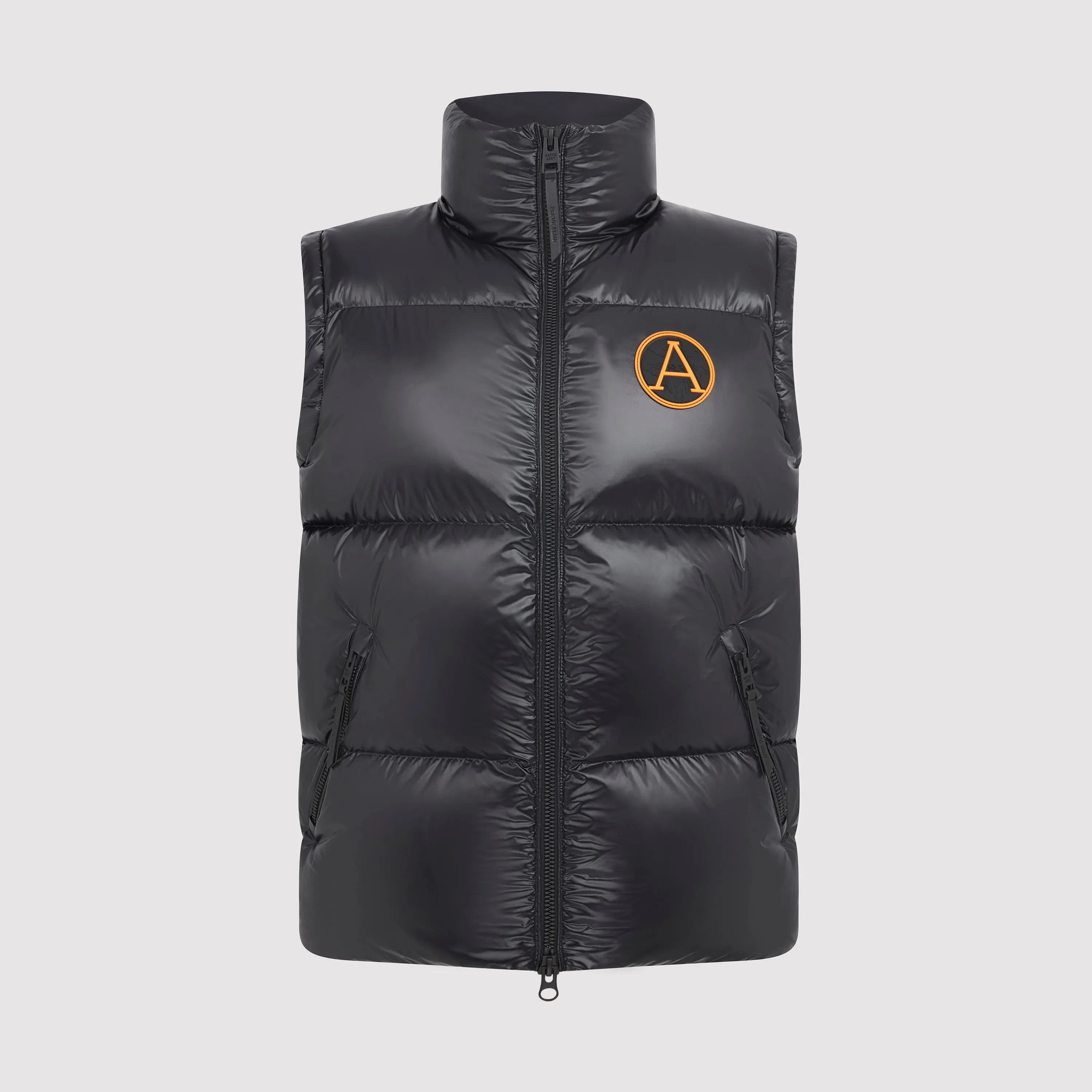 Men's Arctic Shiny Gilet in Black sold by Arctic Army