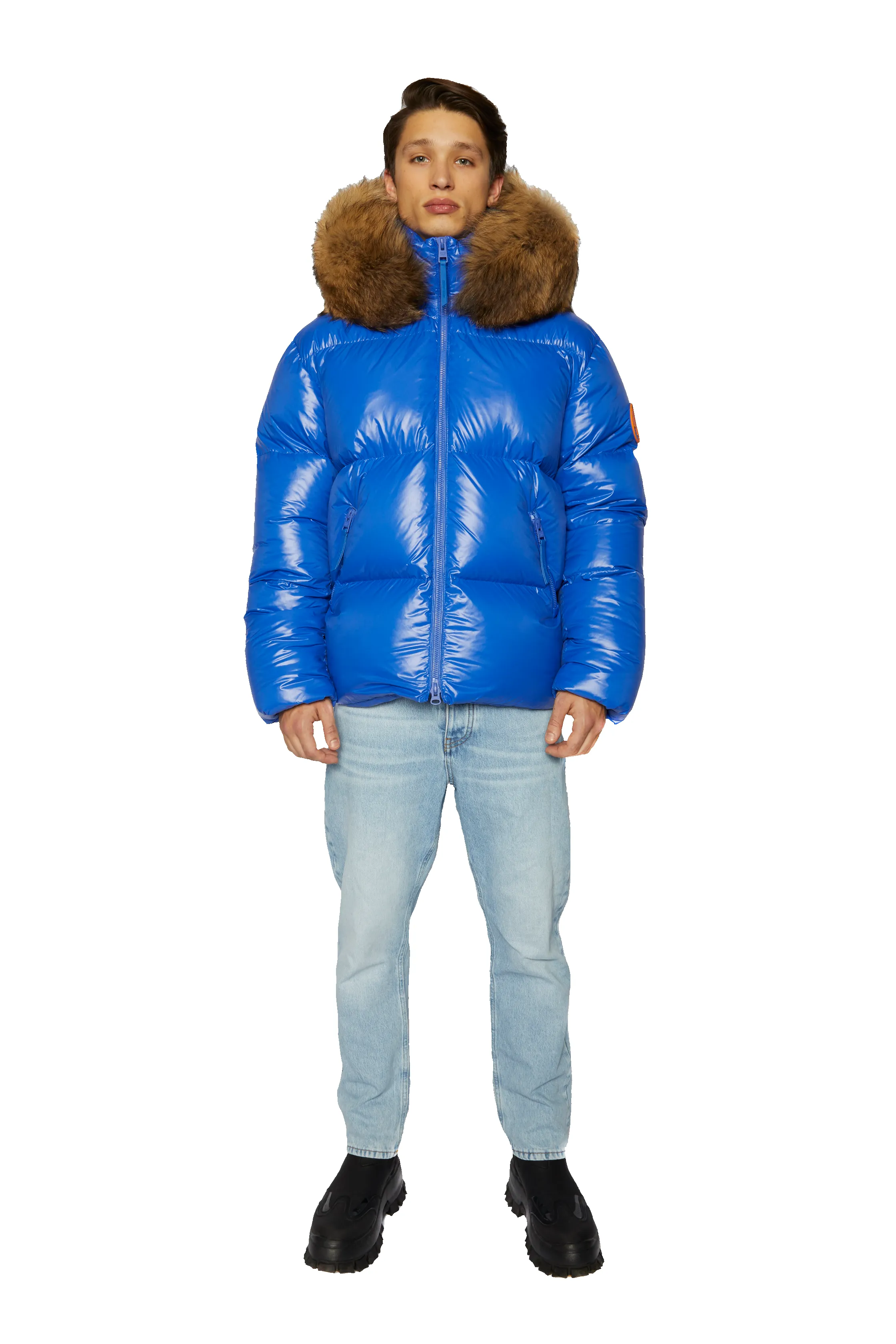 Men's Puffer with Fur in Cobalt Blue sold by Arctic Army product image thumbnail 5