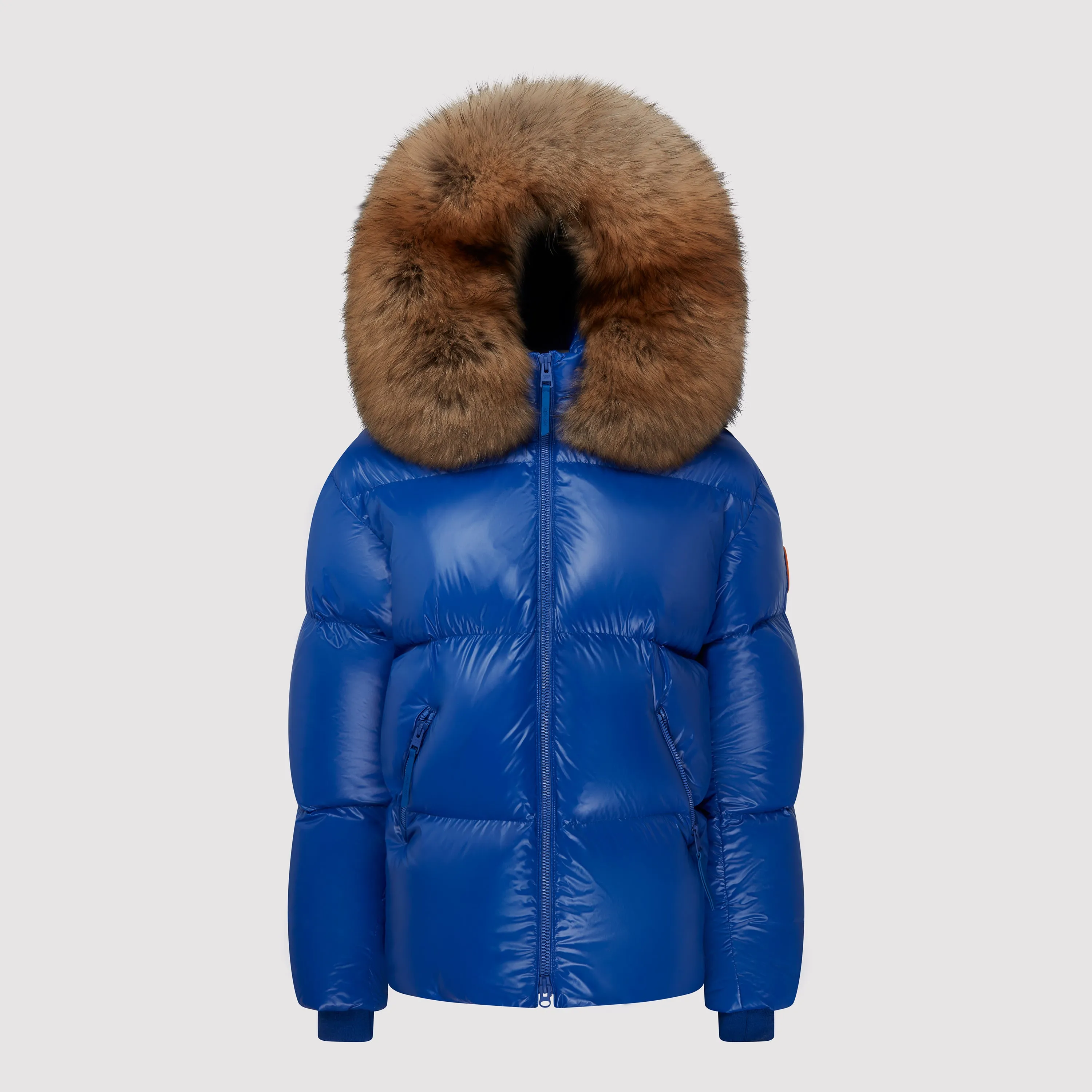 Men's Puffer with Fur in Cobalt Blue sold by Arctic Army