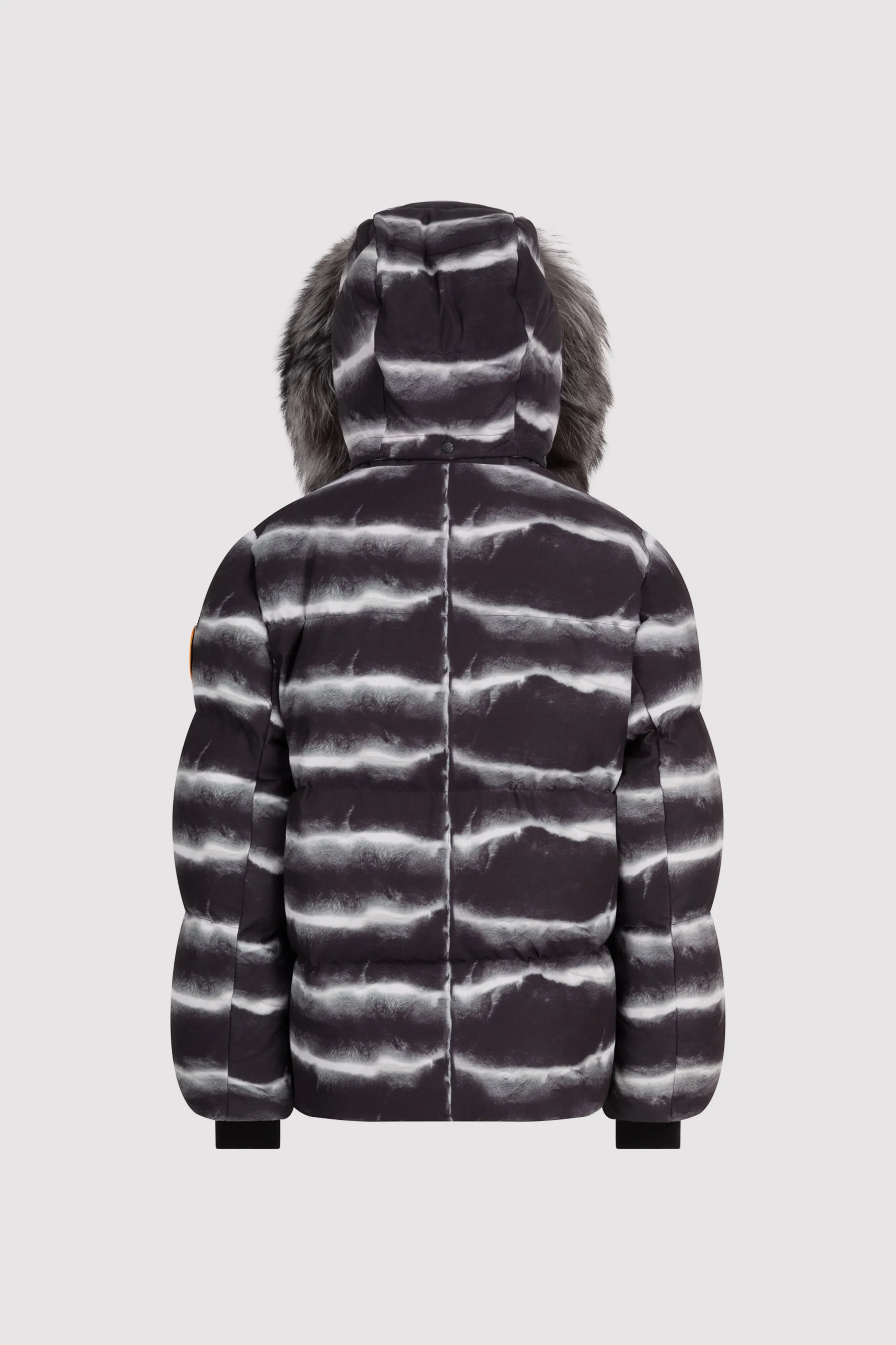 Women's Chinchilla Print Puffer with Fur in Black sold by Arctic Army product image thumbnail 3