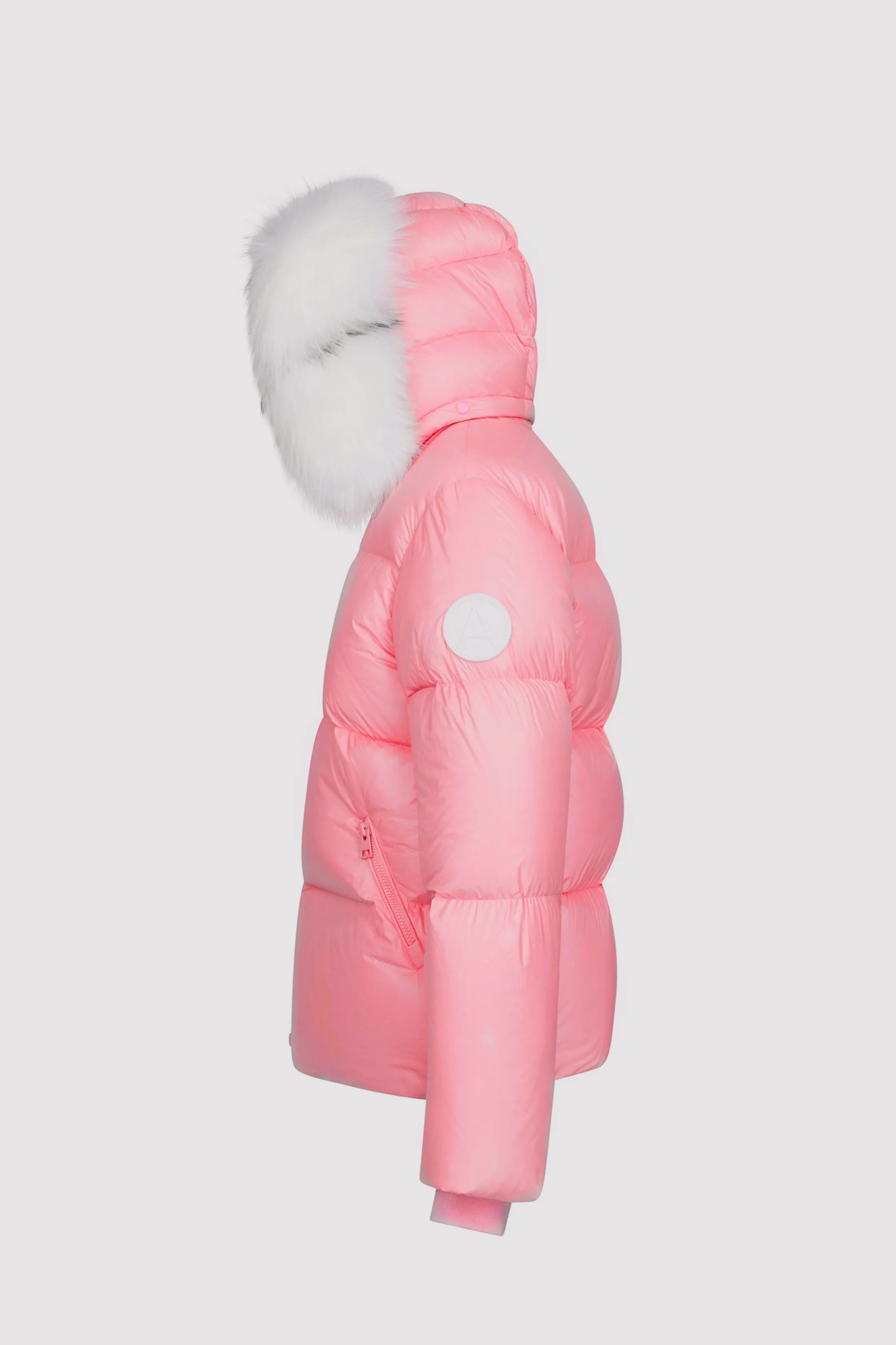 Women's Puffer with Fur in Pink sold by Arctic Army product image thumbnail 2