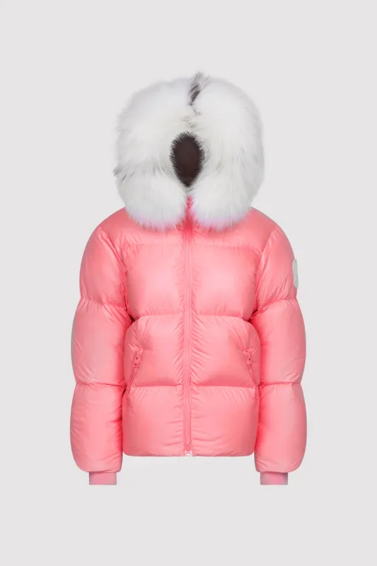 Women's Puffer with Fur in Pink sold by Arctic Army