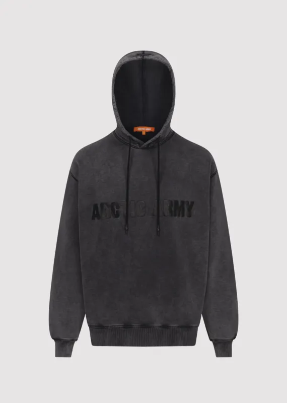 Men's AA Hoodie in Washed Black sold by Arctic Army