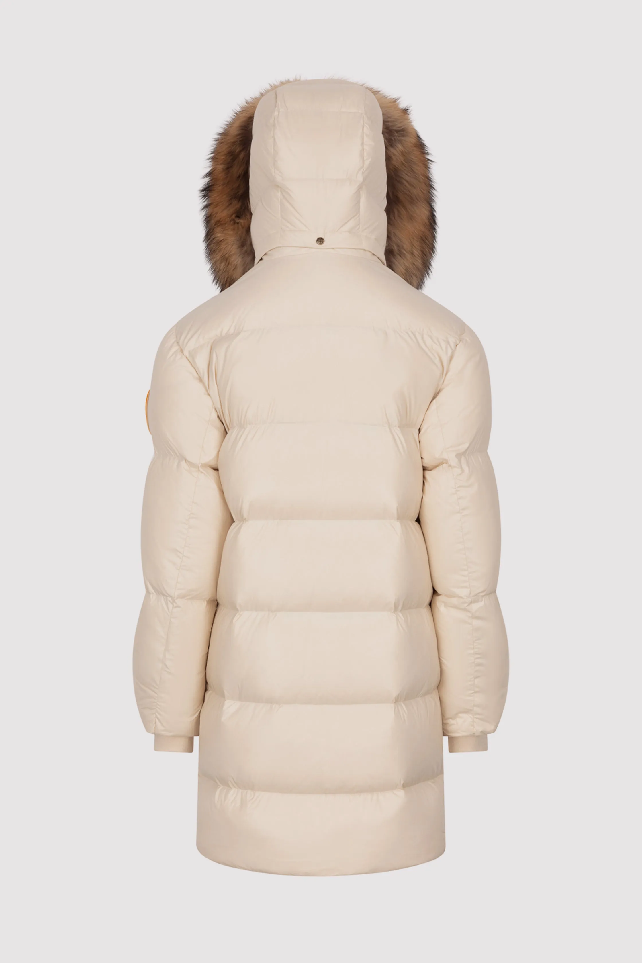 Women's Mid-Length Puffer with Fur in Chalk sold by Arctic Army product image thumbnail 2