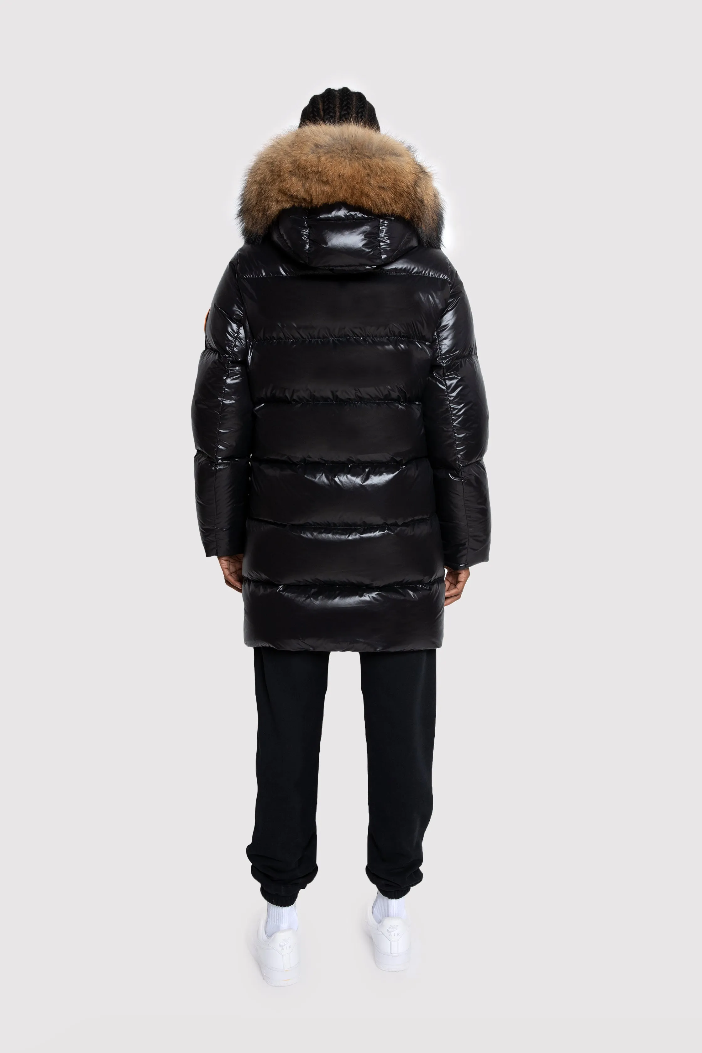 Women's Mid-Length Puffer with Fur in Black sold by Arctic Army product image thumbnail 5