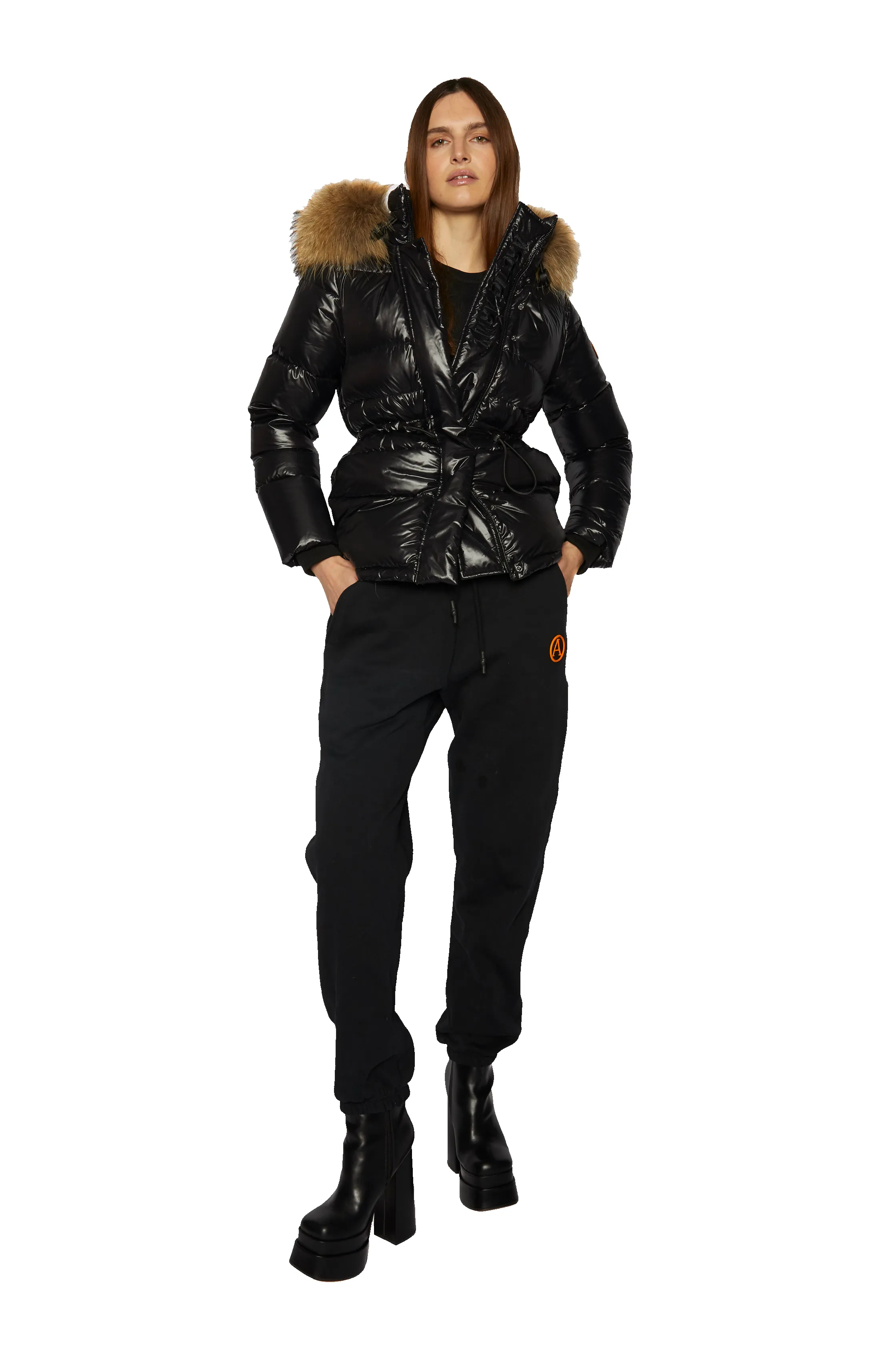 Women's London Puffer with Fur in Black sold by Arctic Army product image thumbnail 5