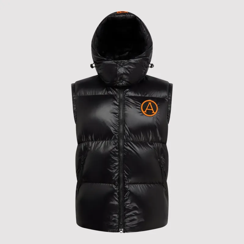Men's Hooded Gilet in Black sold by Arctic Army