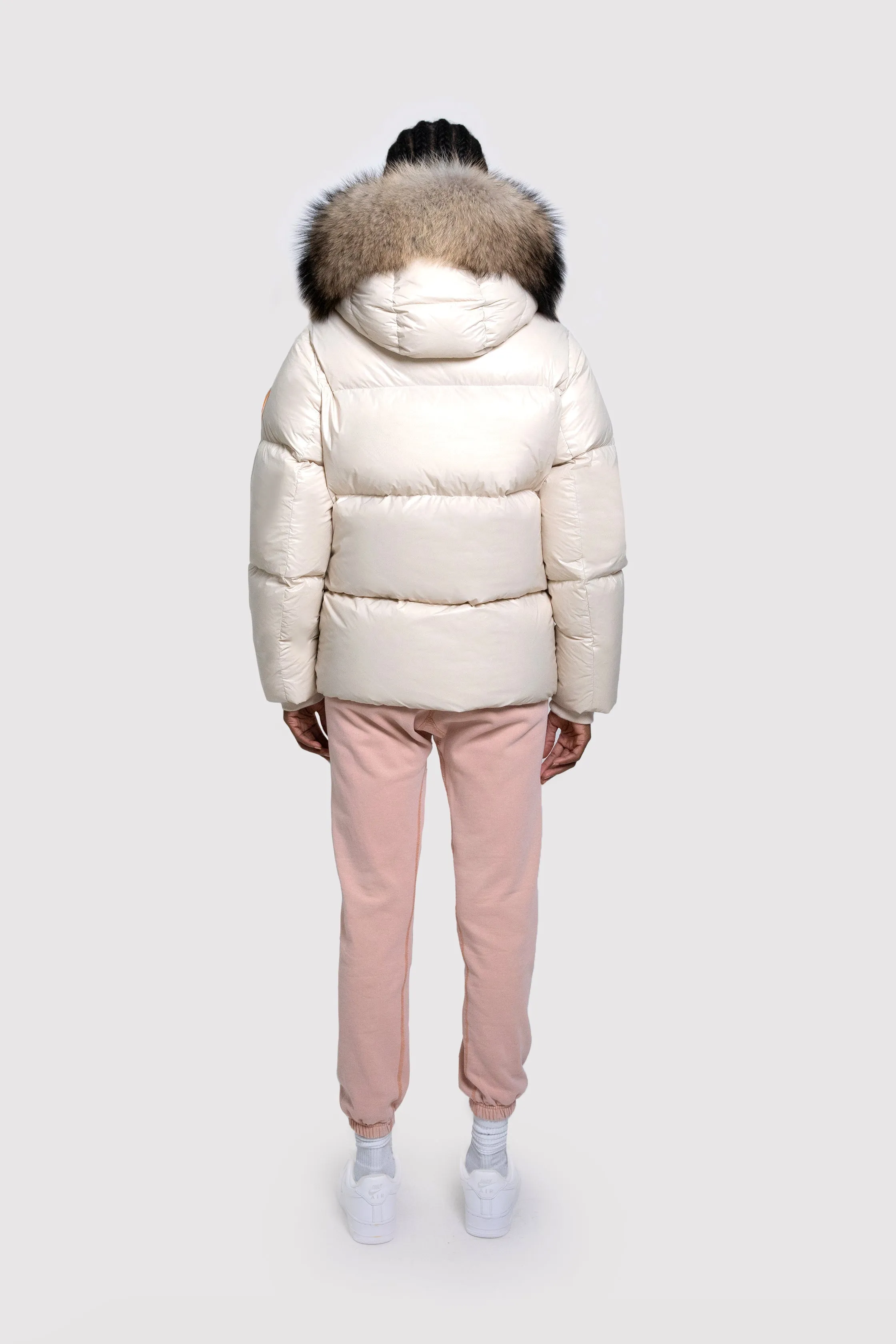 Women's Puffer with Fur in Chalk sold by Arctic Army product image thumbnail 4