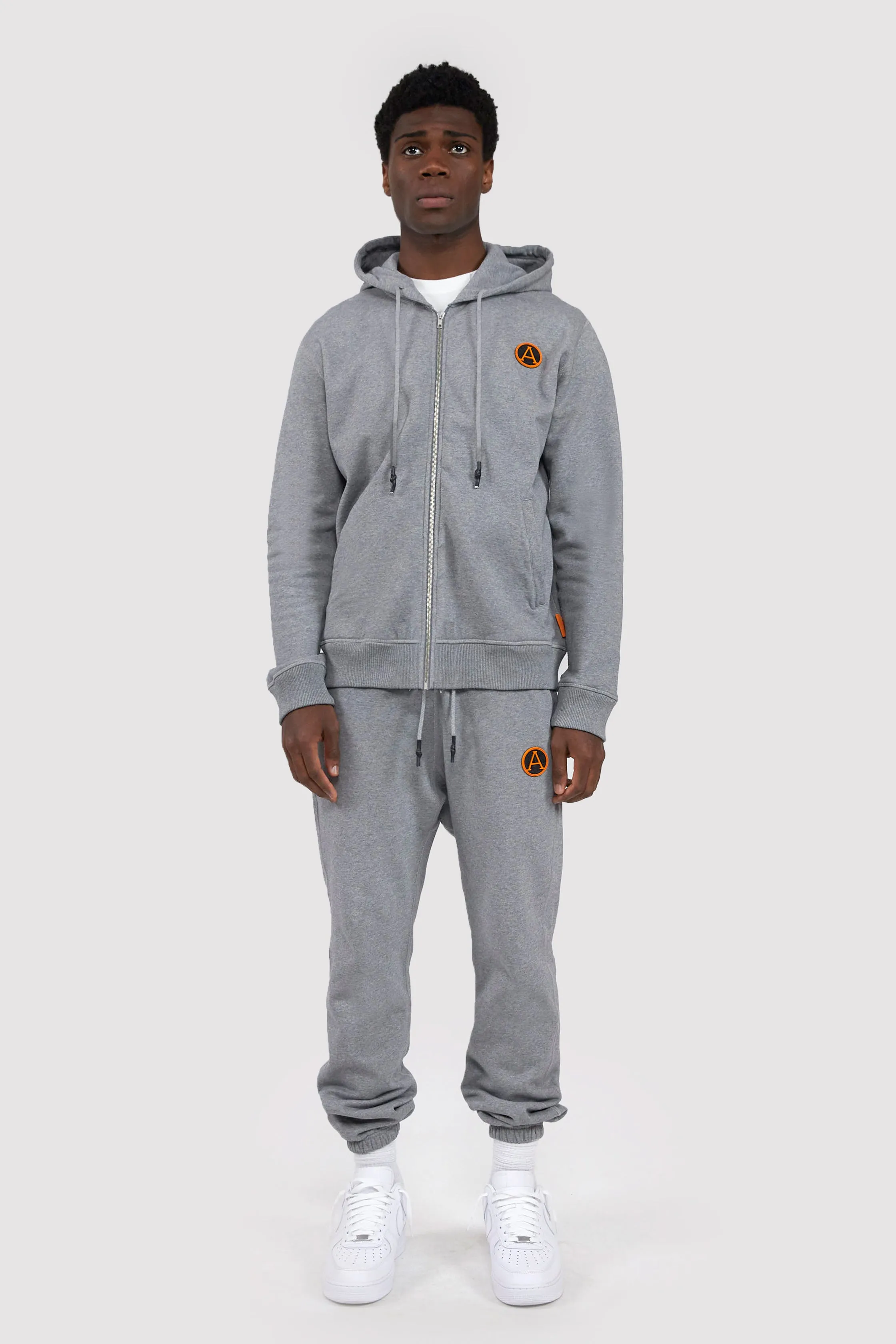 Men's Badge Zip Through Hoodie in Grey sold by Arctic Army product image thumbnail 2