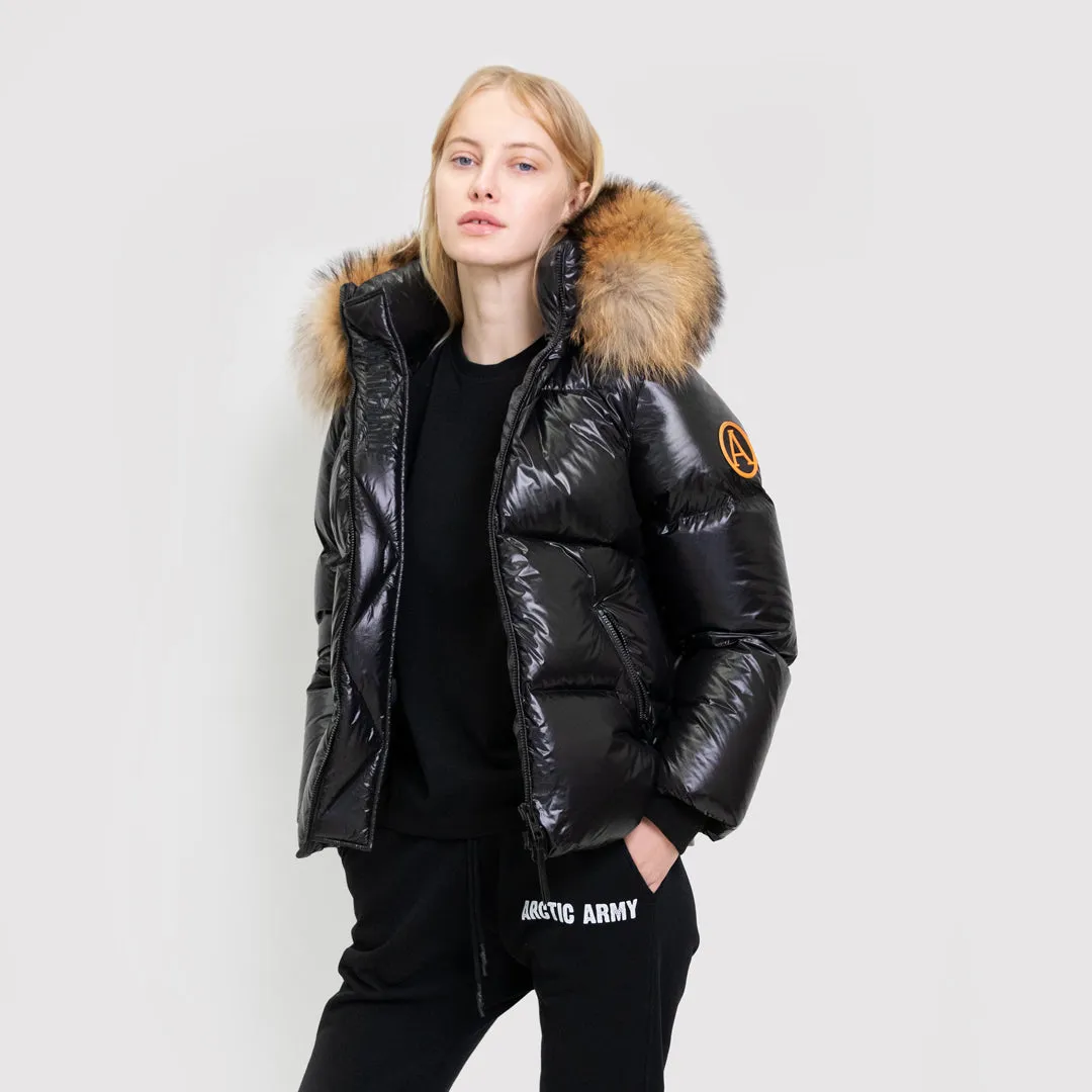 Women's Puffer with Fur in Black sold by Arctic Army product image thumbnail 4