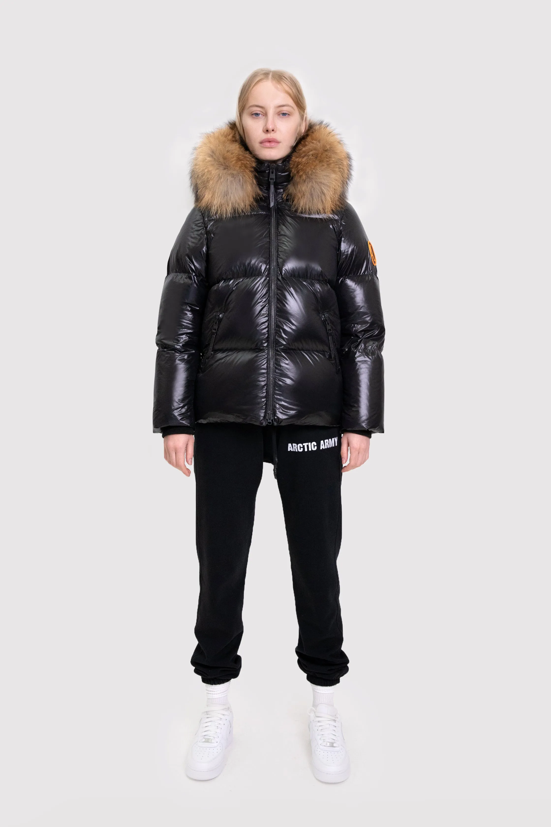 Women's Puffer with Fur in Black sold by Arctic Army product image thumbnail 2