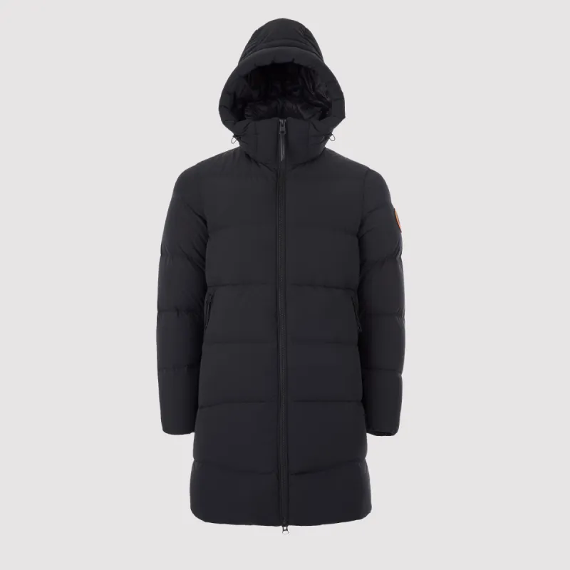 Men's Heavyweight Arctic Long Down Puffer Jacket in Black sold by Arctic Army