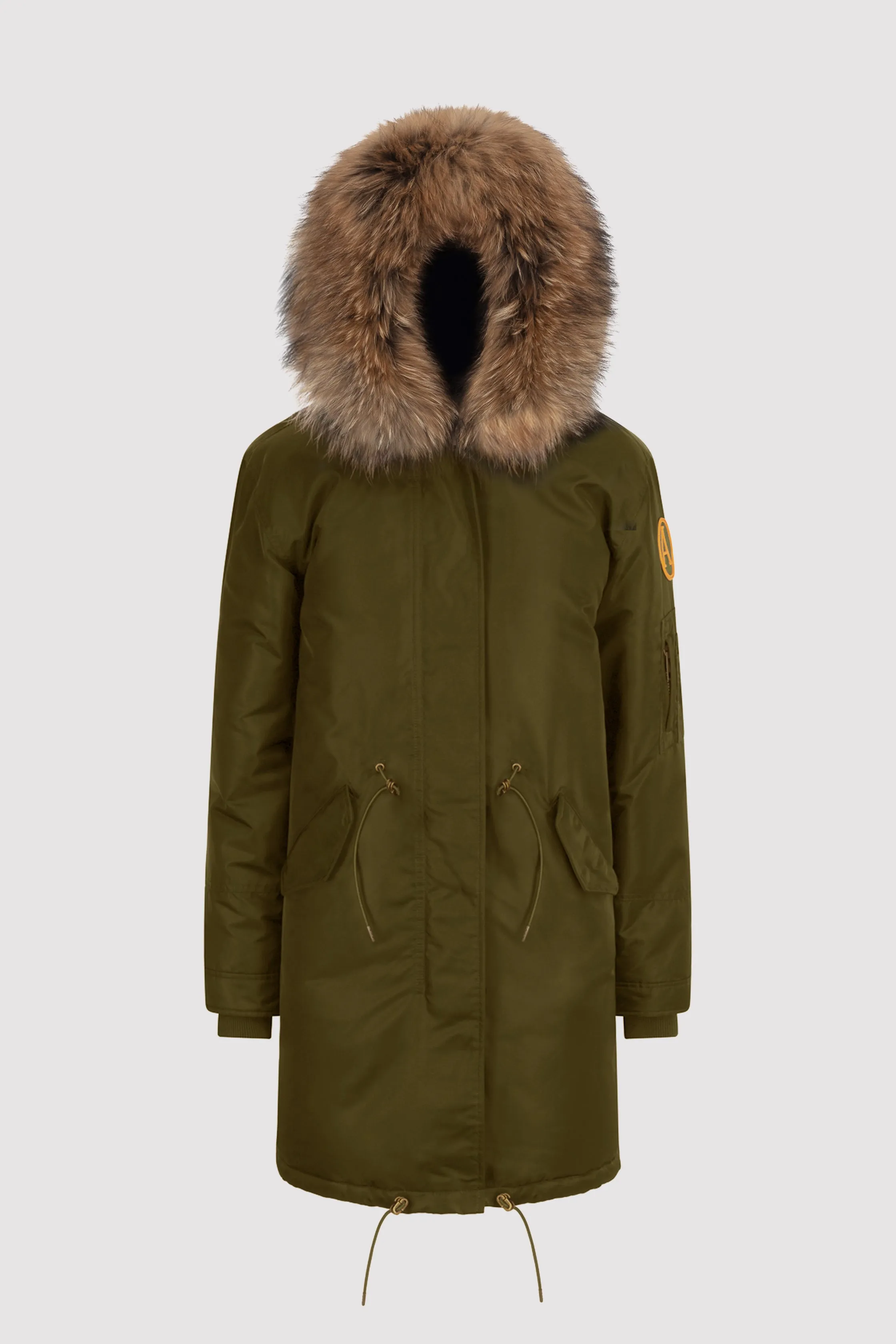Women's Parka with Fur in Khaki sold by Arctic Army