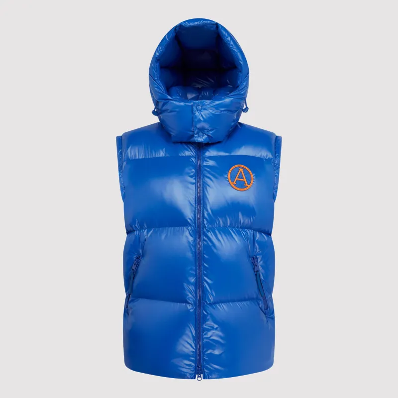 Men's Hooded Gilet in Cobalt Blue sold by Arctic Army