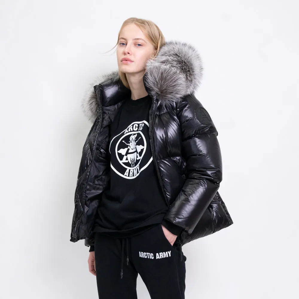 Women's Black Edition Puffer with Fur in Black sold by Arctic Army product image thumbnail 4