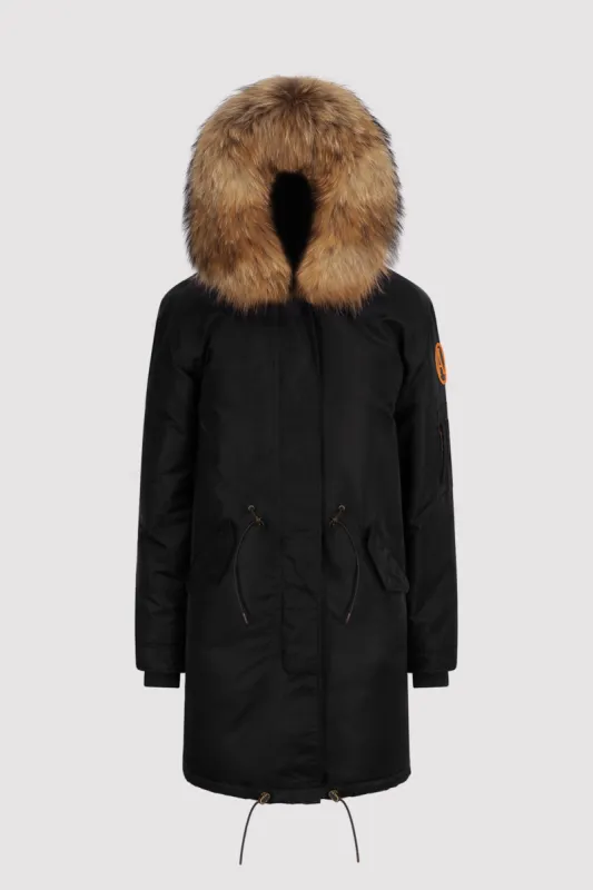 Men's Parka with Fur in Black sold by Arctic Army