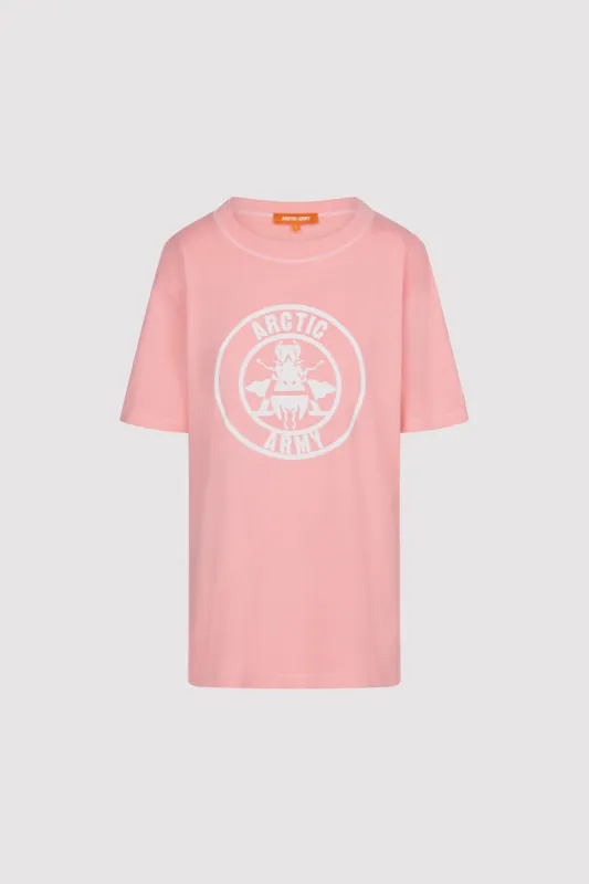 Women's Logo Oversized T-Shirt in Pink sold by Arctic Army