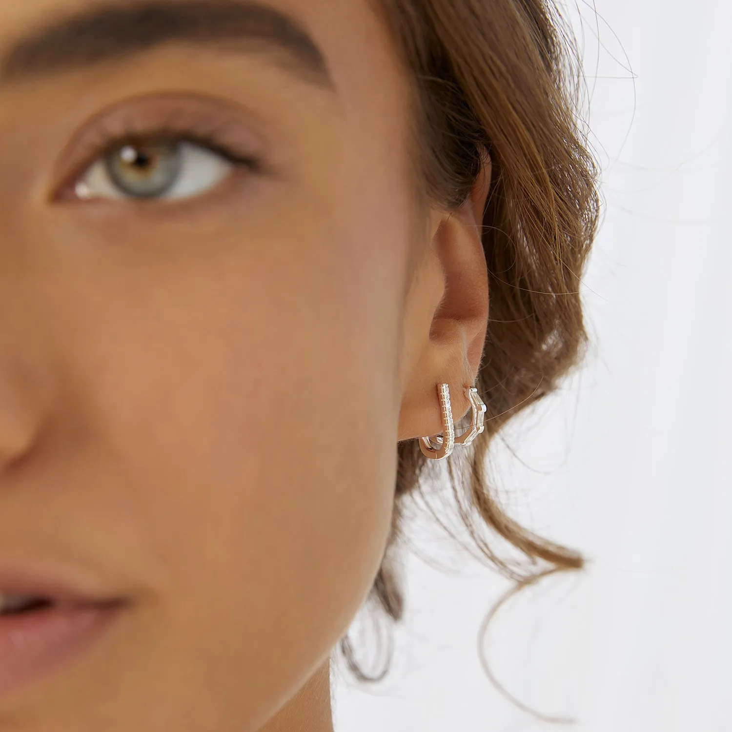 Eloise Silver and Zircon Earrings sold by Arms Of Eve product image thumbnail 2