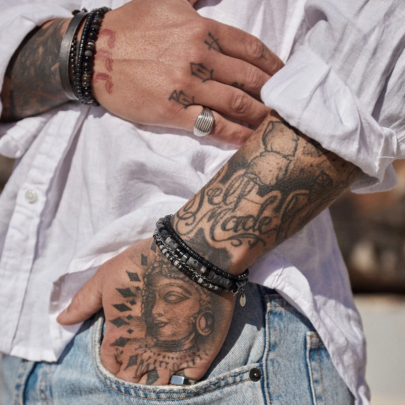 Izaac Silver Ring sold by Arms Of Eve product image thumbnail 5