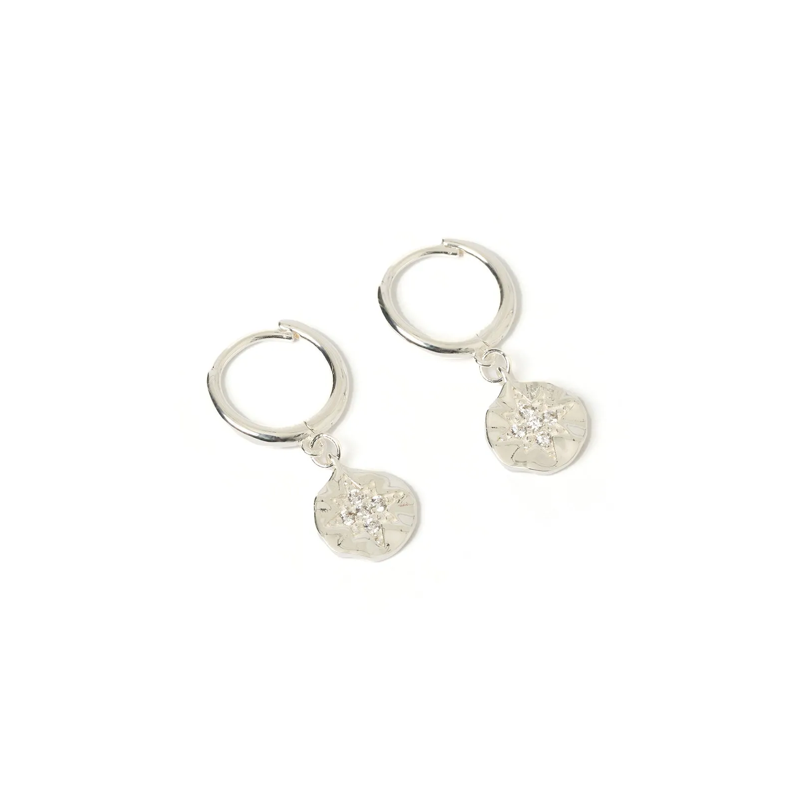 Estrella Silver & Zircon Hoop Huggies sold by Arms Of Eve product image thumbnail 3