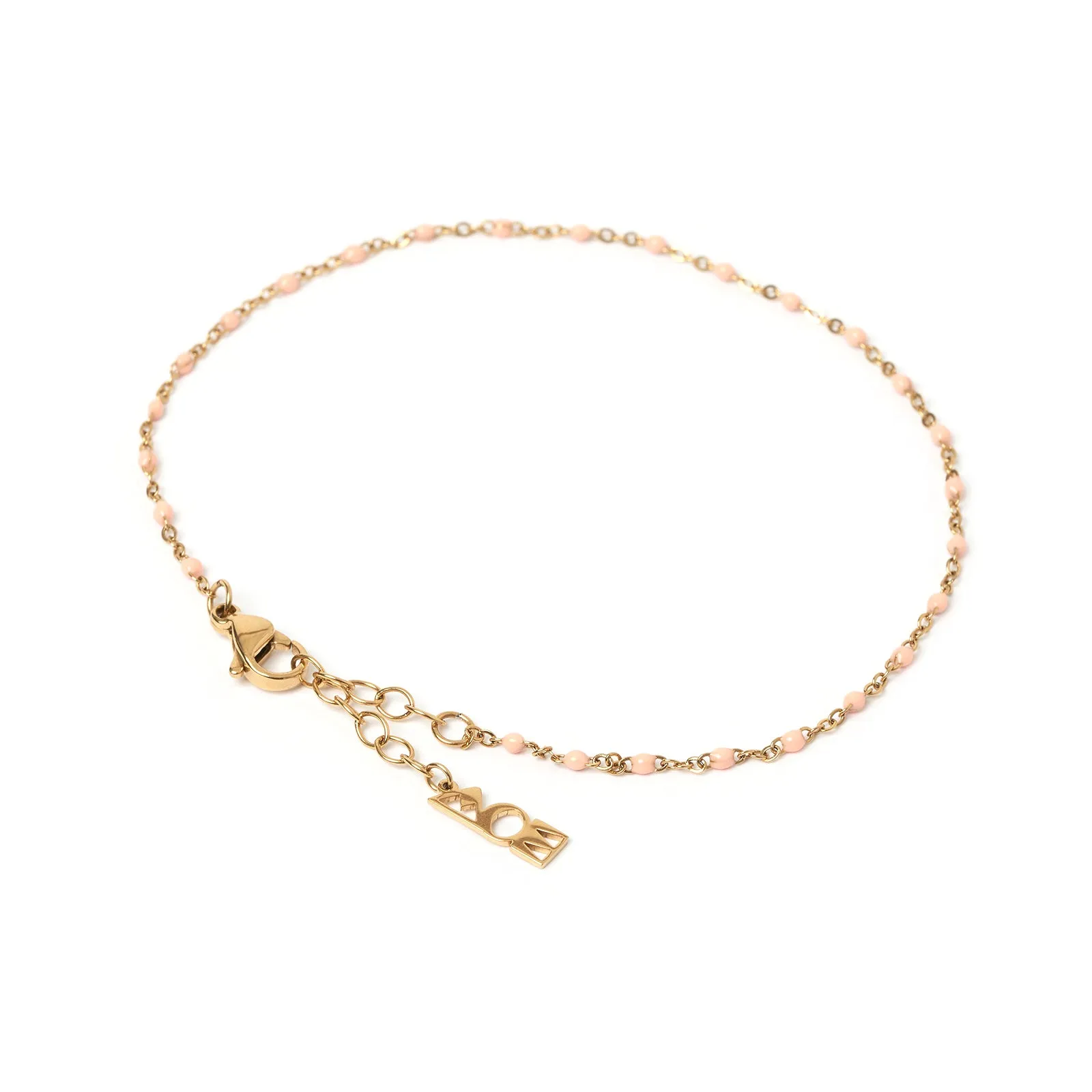 Peggy Gold and Enamel Anklet - Peach sold by Arms Of Eve product image thumbnail 4