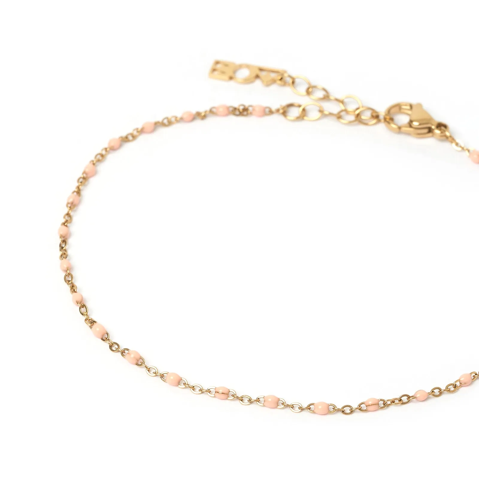 Peggy Gold and Enamel Anklet - Peach sold by Arms Of Eve product image thumbnail 3