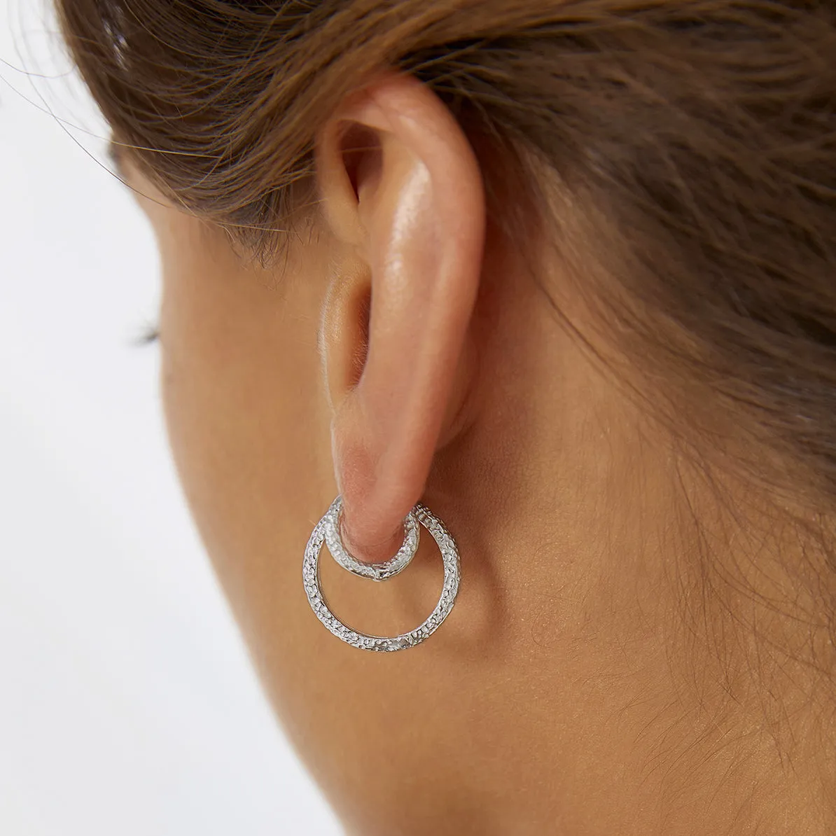 Little Hoop Earring Stack - Silver sold by Arms Of Eve product image thumbnail 3