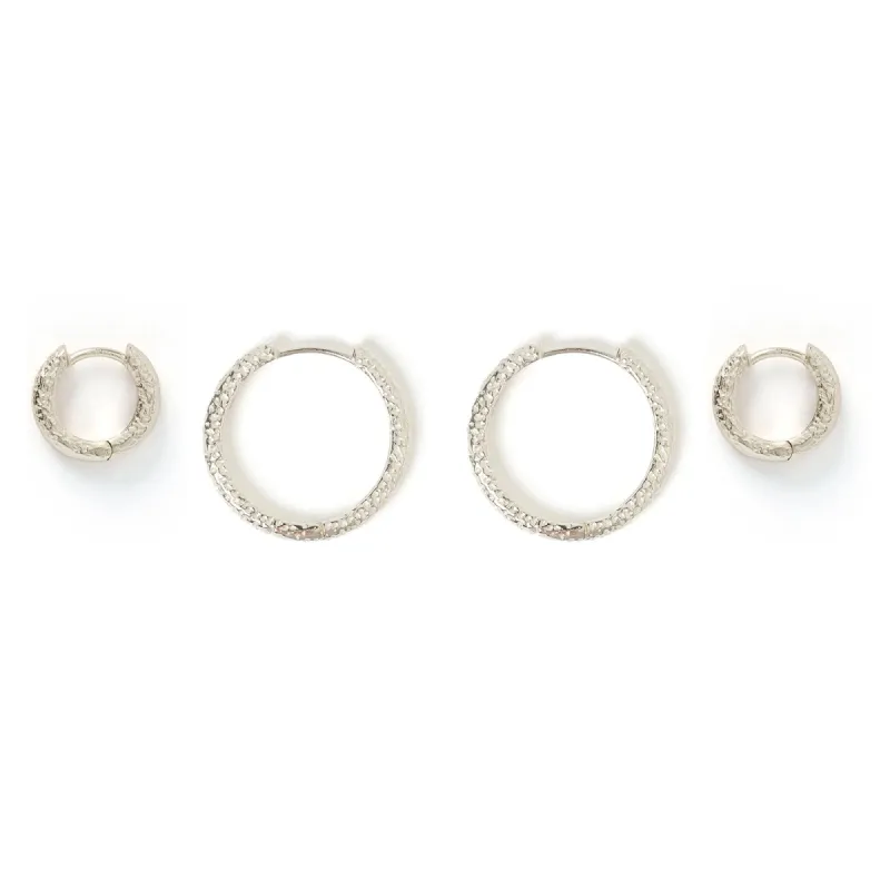 Little Hoop Earring Stack - Silver sold by Arms Of Eve