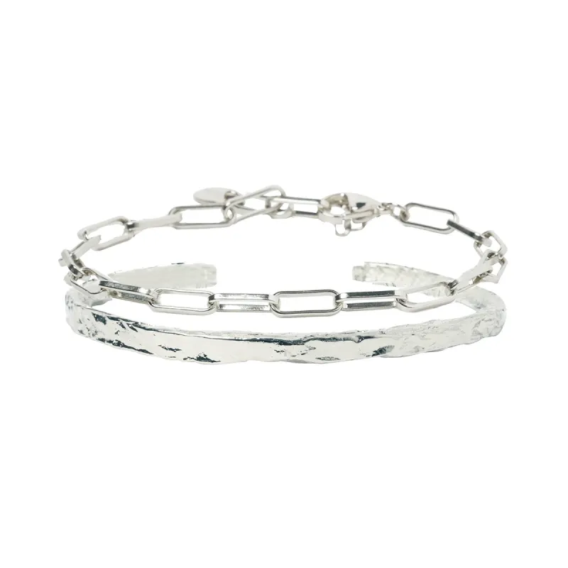 Salvador Silver Bracelet Stack sold by Arms Of Eve