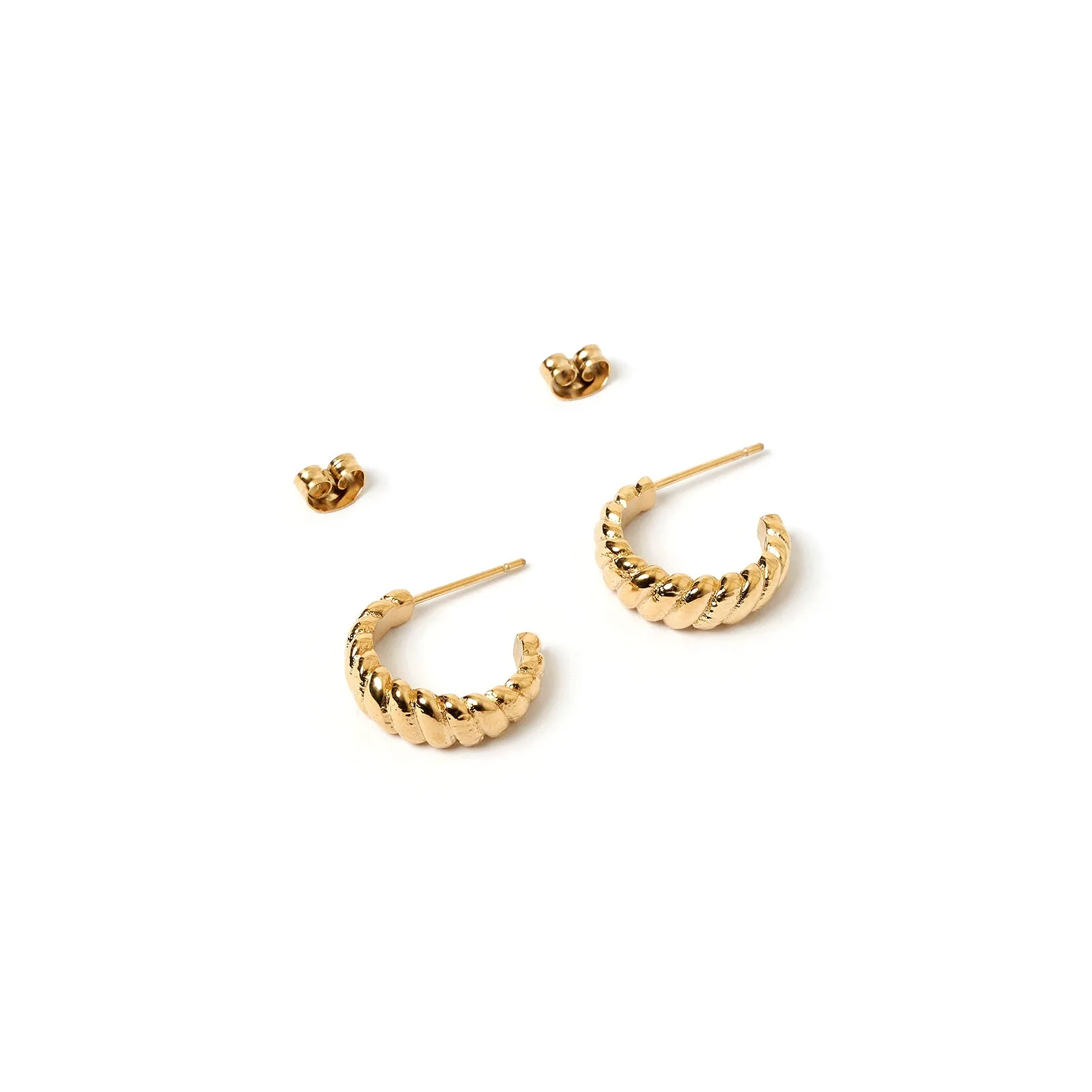 Lulu Gold Hoop Earrings sold by Arms Of Eve