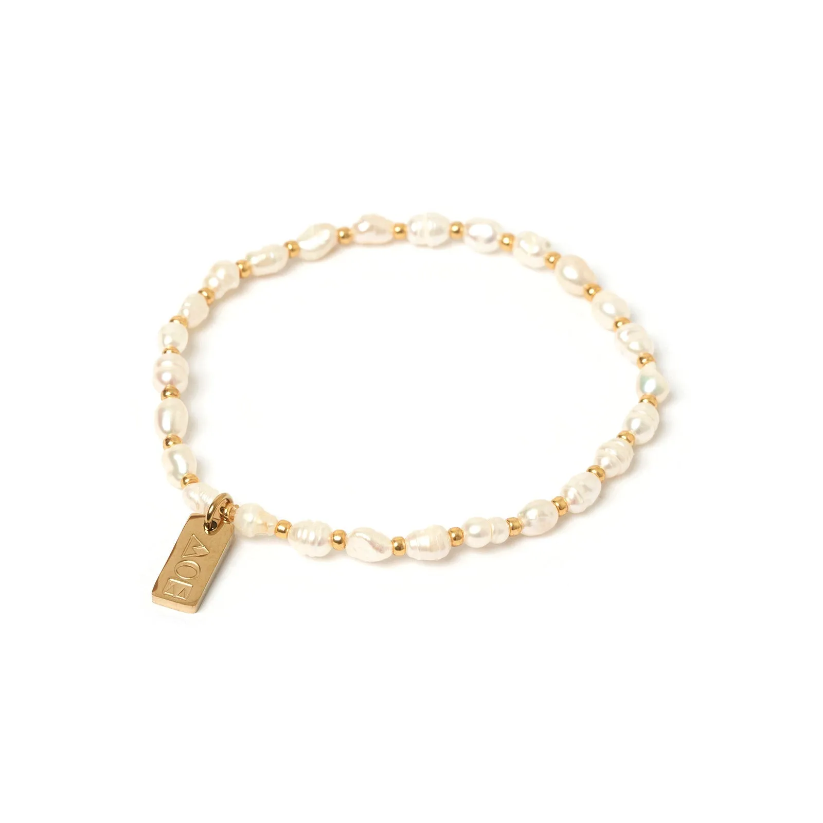 Amber Pearl and Gold Bracelet sold by Arms Of Eve product image thumbnail 5